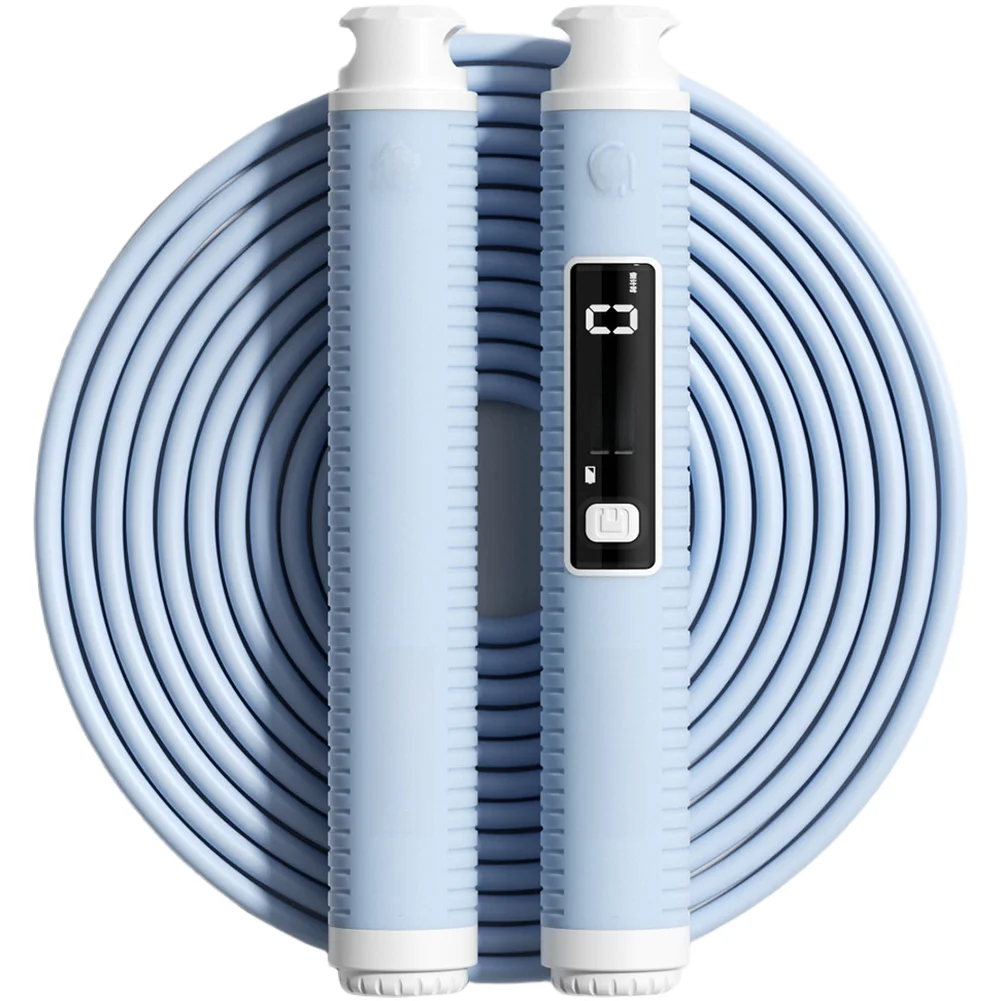 For Interval Training Blue LCD Display Digital Counting Jump Rope Adjustable Rope Standard Jump Mode Electronic Counter