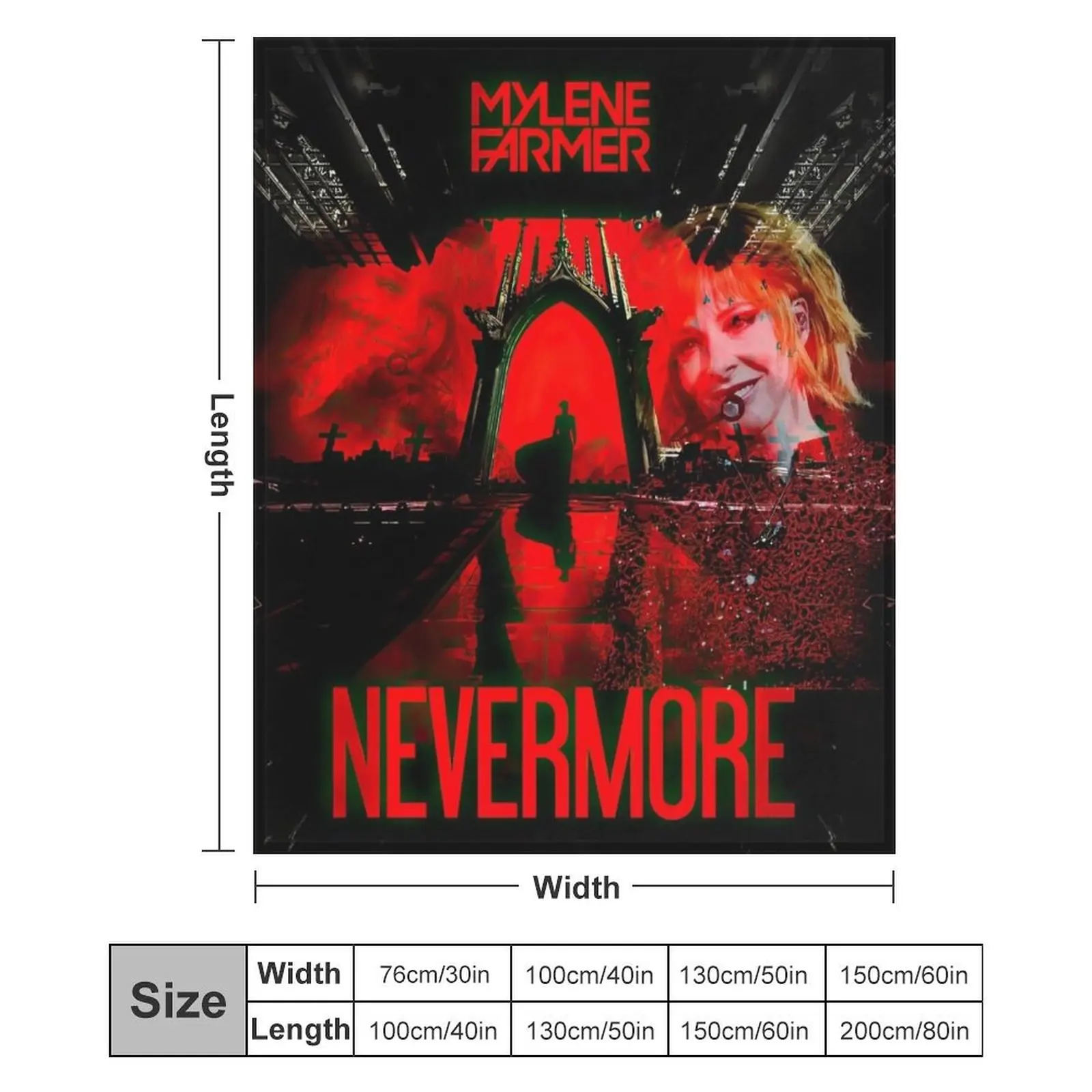 Mylene_Farmer_Nevermore Tour 2024 Throw Blanket Blankets For Baby sofa bed Blankets