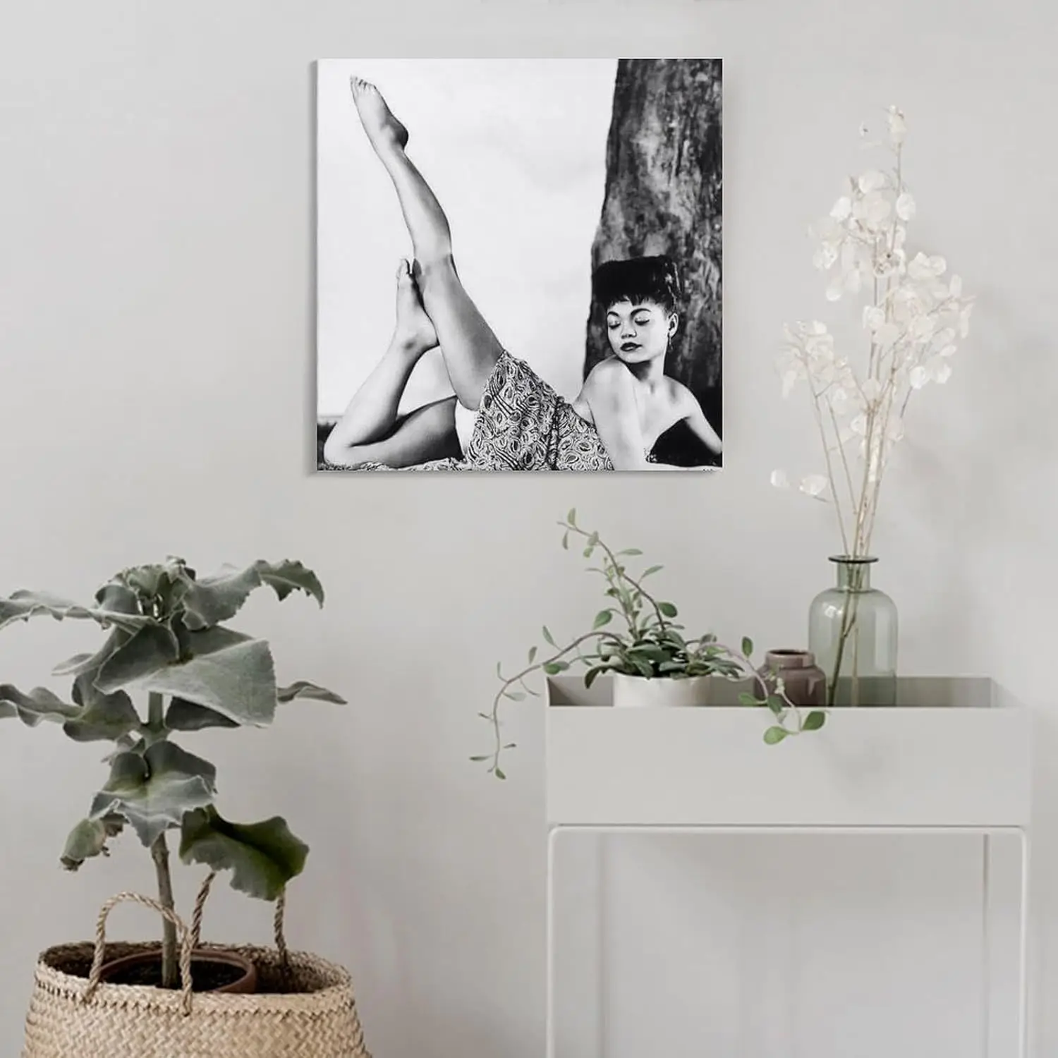 ملصق مطبوع عتيق باللونين الأبيض والأسود من Eartha Kitt (37) ملصق ديكور منزلي جدار فني معلق صورة مطبوعة لغرفة النوم