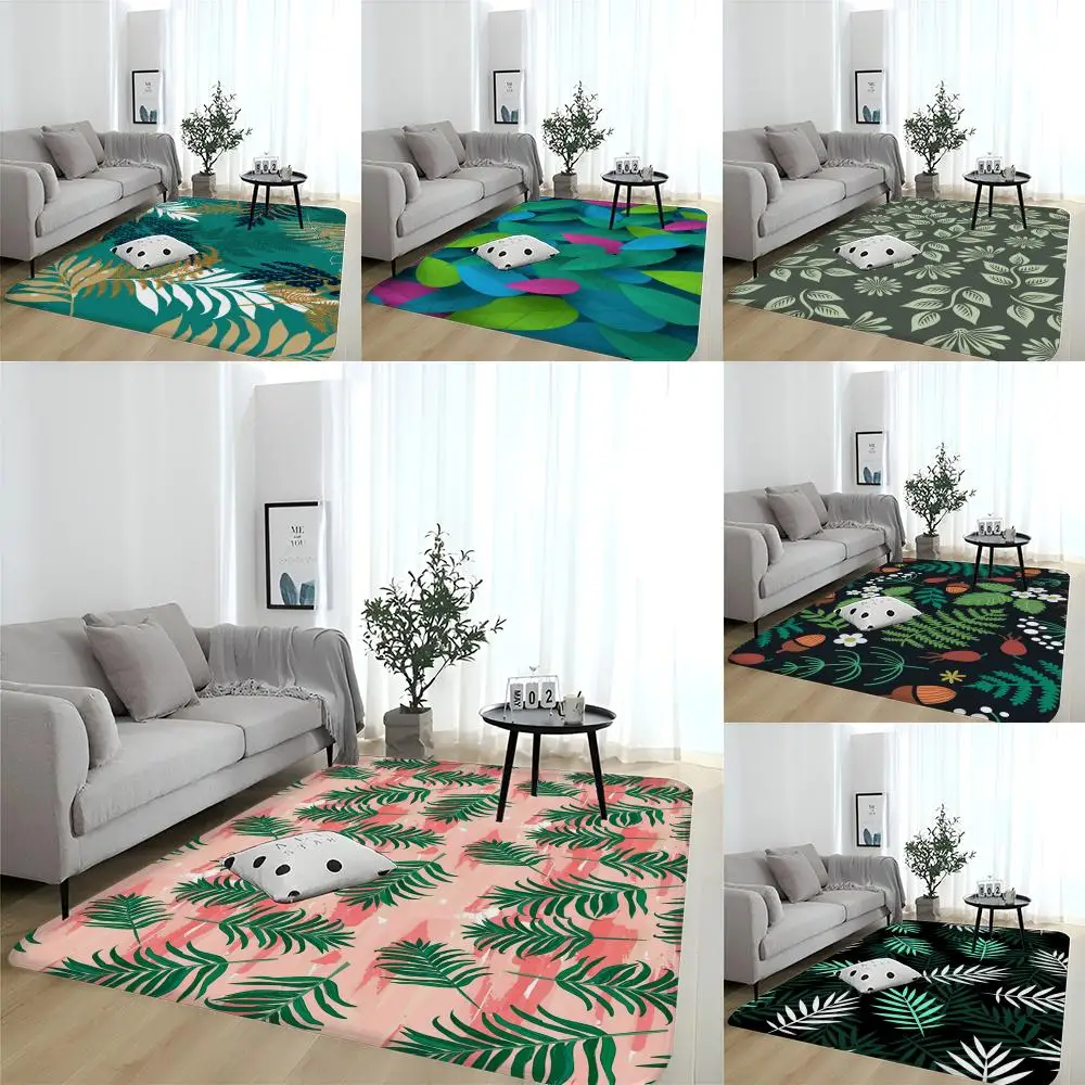 

Leaves Pattern Floor Mat Entrance Door Mat Nordic Style Home Doormat Bathroom-Toilet Mats Bedroom Hotel Decor Mat