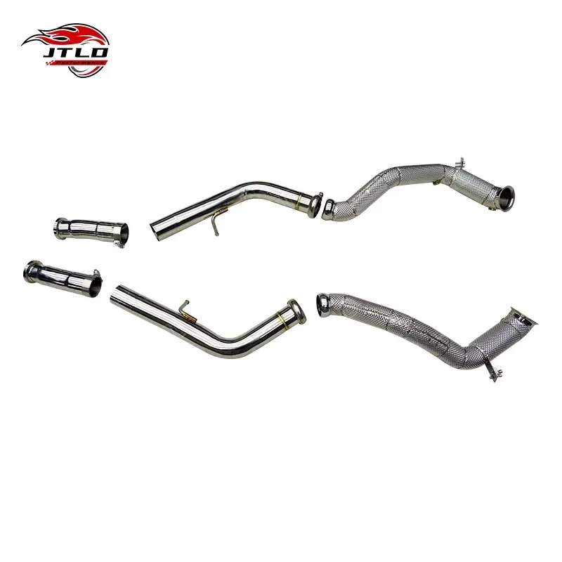 For Mercedes-Benz G63 AMG W463A/W464 Downpipes with Heat Shield - 304SS Turbo Back System for 4.0L V8 Biturbo