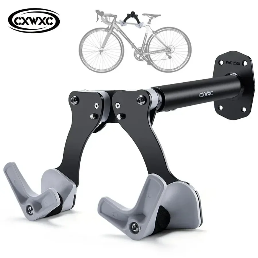 

CXWXC Adjustable Indoor Bicycle Frame Double Hook Display Stand Wall Mounted Storage Rack Expandable Cross-border Bicycle Holder