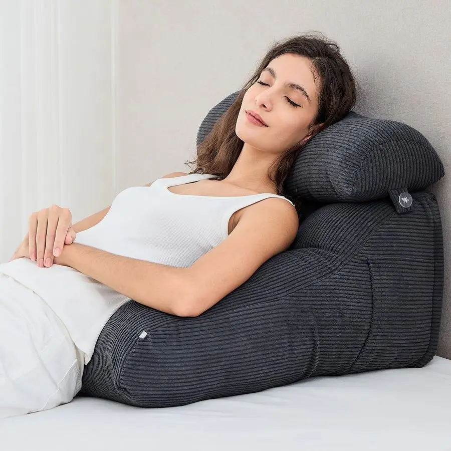 

Wedge Pillow Set, 2PCS Reading Pillow for Sitting, Bed Wedge Pillow Headborad for Sleeping, After Surgery, Acid Reflux, Leg and