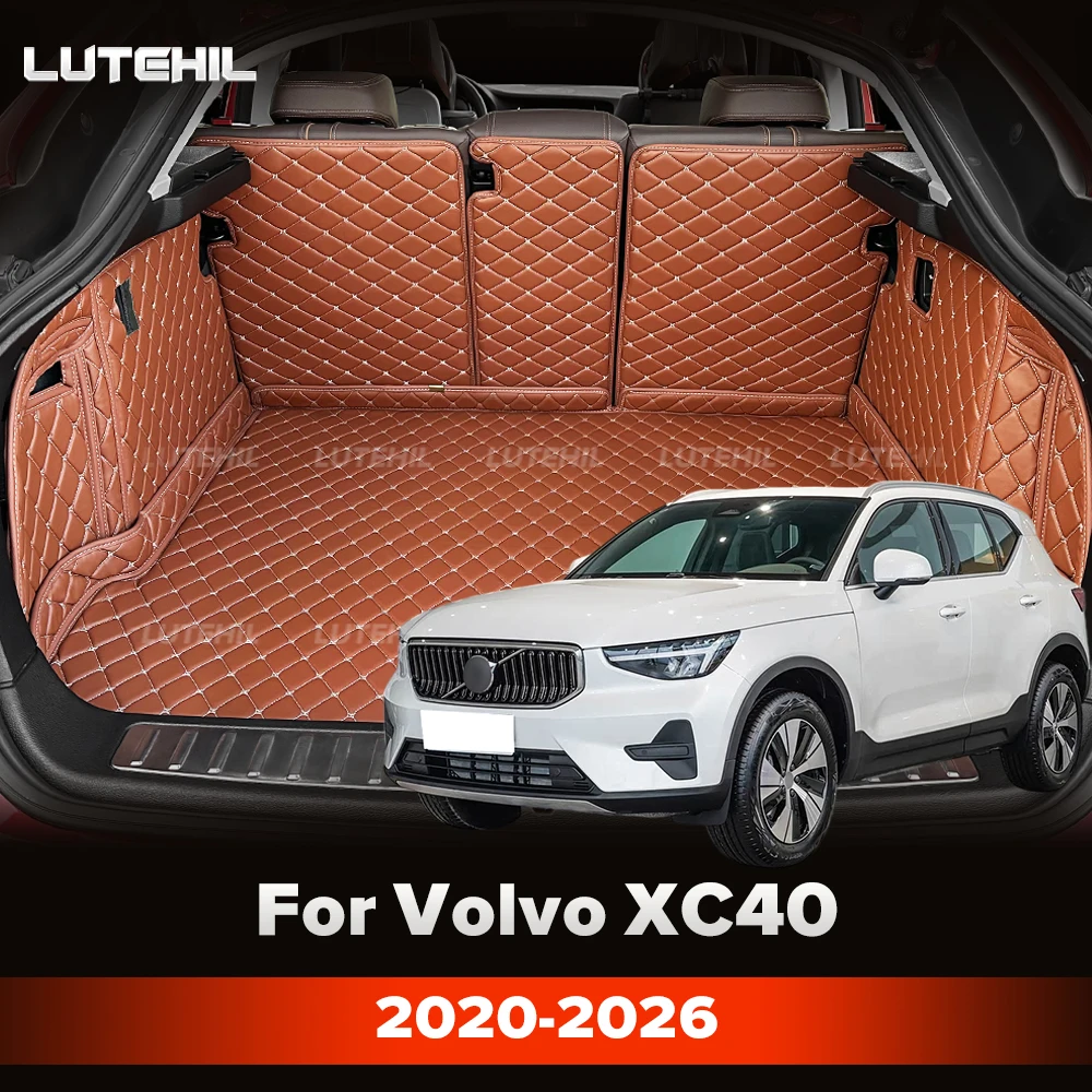 Kofferraummatte für Volvo XC40 2020-2026 25 24 23 Auto-Kofferraumteppich mit Rückenlehnen-Schutz Wasserdichte Zubehörteile