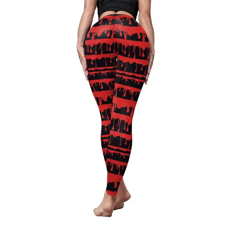 Nadanbao Leggings mit Spinnennetz-Skelett-Print, Halloween-Party, Damenhose, Sommerhose mit mittlerer Taille, weibliche Fitness-Sportstrumpfhose – Detail 22
