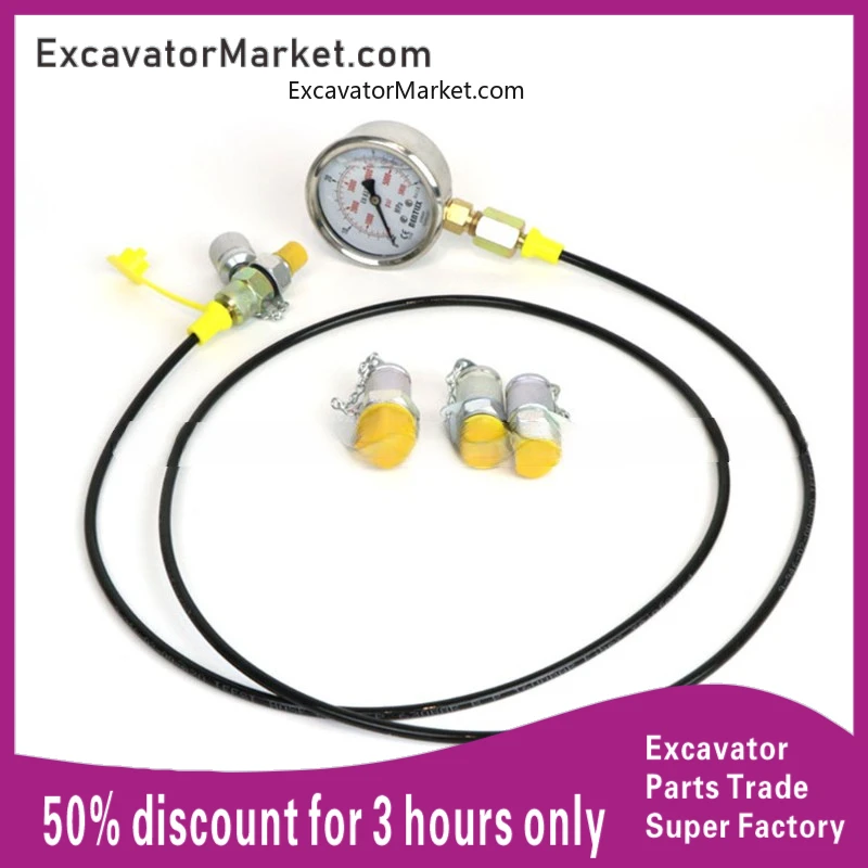 Excavator Spare For Kobelco Hydraulic Pump Secondary Repair Lnspection Pressure Gauge Pilot Pressure Test Connector