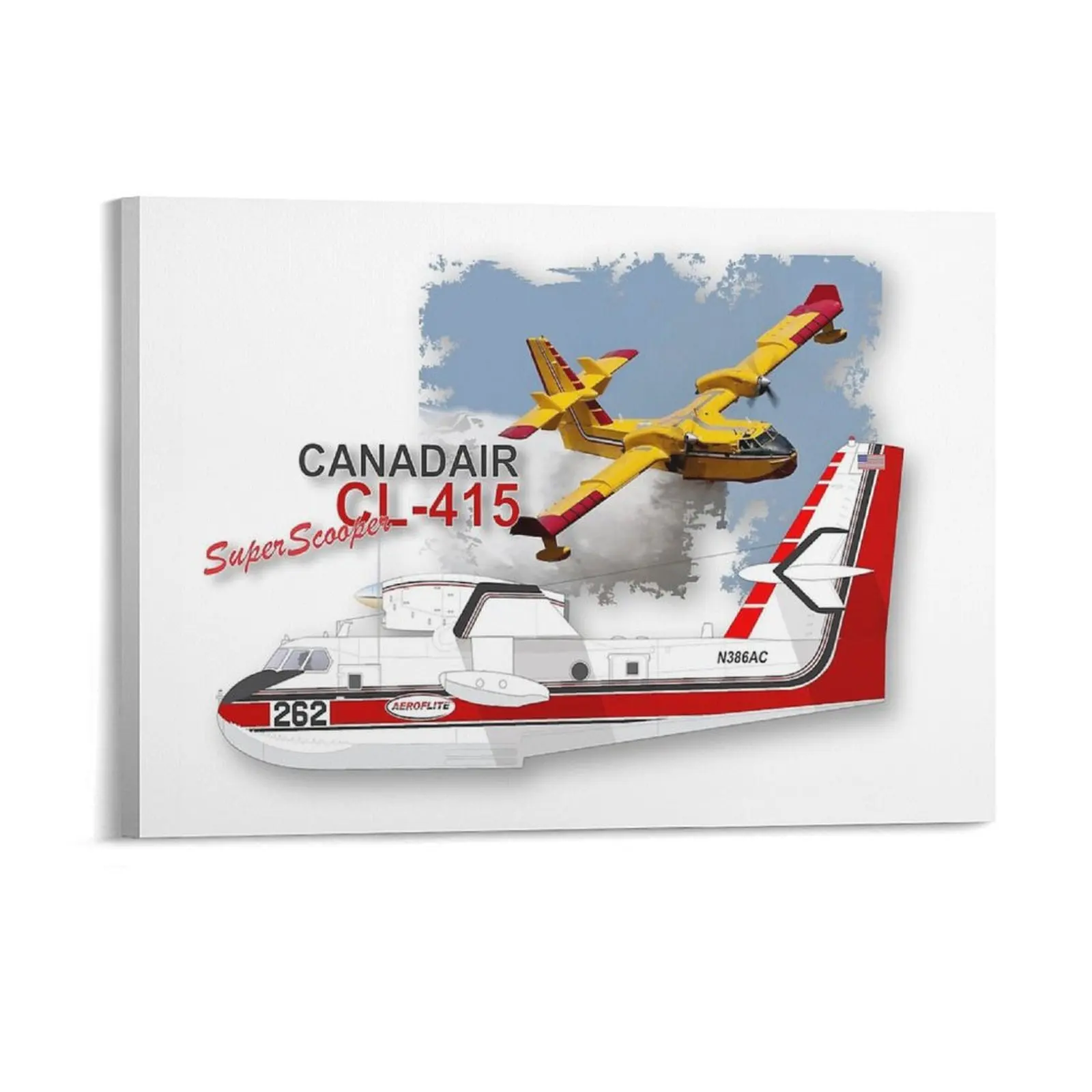 Canadair Cl 415 Superscooper Canvas Painting Poster Cinema Poster Plaques Design Cave Framed Wall Paintings