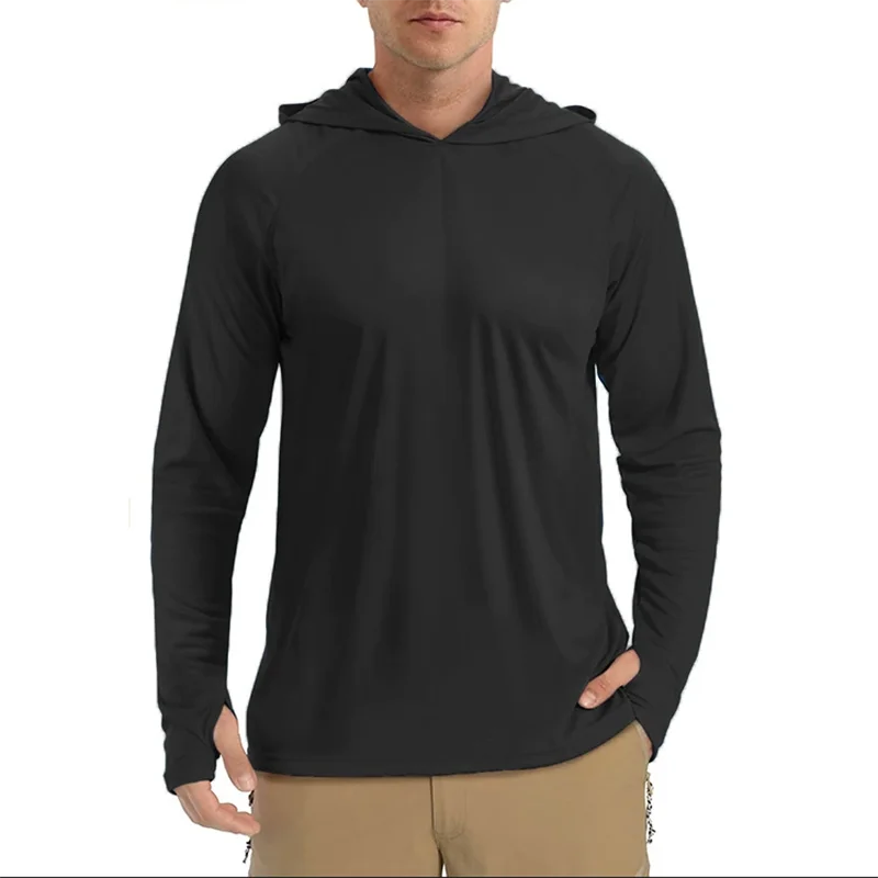 Outdoor Sunscreen Coat Coat Fishing Clothes For Men Spring And Summer UV Protection Long Sleeve Hooded Breathable Casual Wear