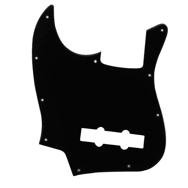 

Black Plastic Pickguard with 10 Screw Holes for Jazz J Bass Guitar Accessory Replacement Plate