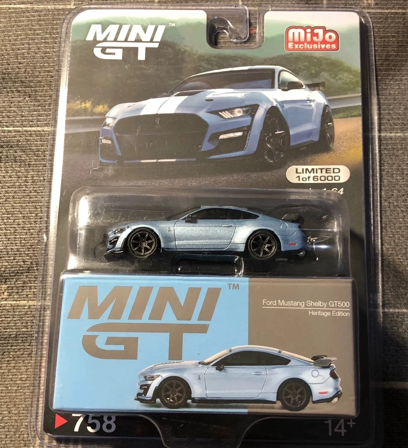 TSM MINIGT 1/64 Ford Mustang Shelby GT500 minigt 758 MJ Die-cast Alloy Car Model Collection Toy Gift