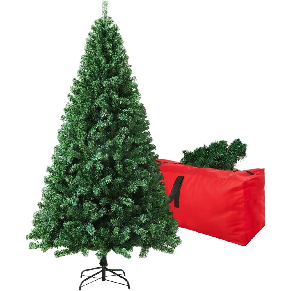 

Искусственная рождественская елка 6 футов, 1000 направляющих для ветвей Arbol de Navidad со складной подставкой, ель премиум-класса North Valley