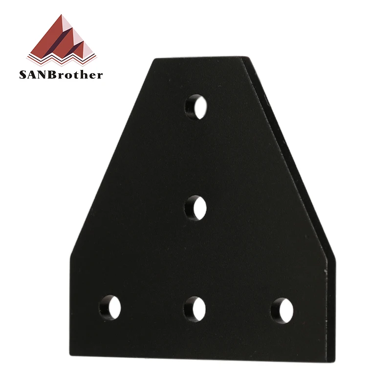 5 holes 90 degree joint board plate with T-Nuts corner angle bracket T/L connection joint strip 2020/3030/4040 aluminum profile