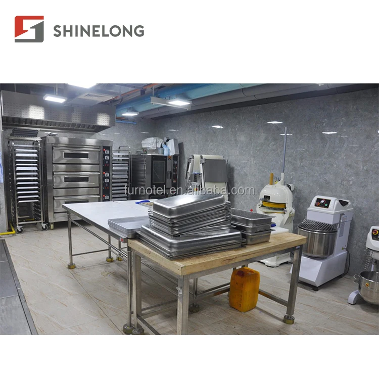 Shinelong Pizza Deck Oven Gas French Bread Making Machine Commercial Bread Bakery Machine Oven for Baking