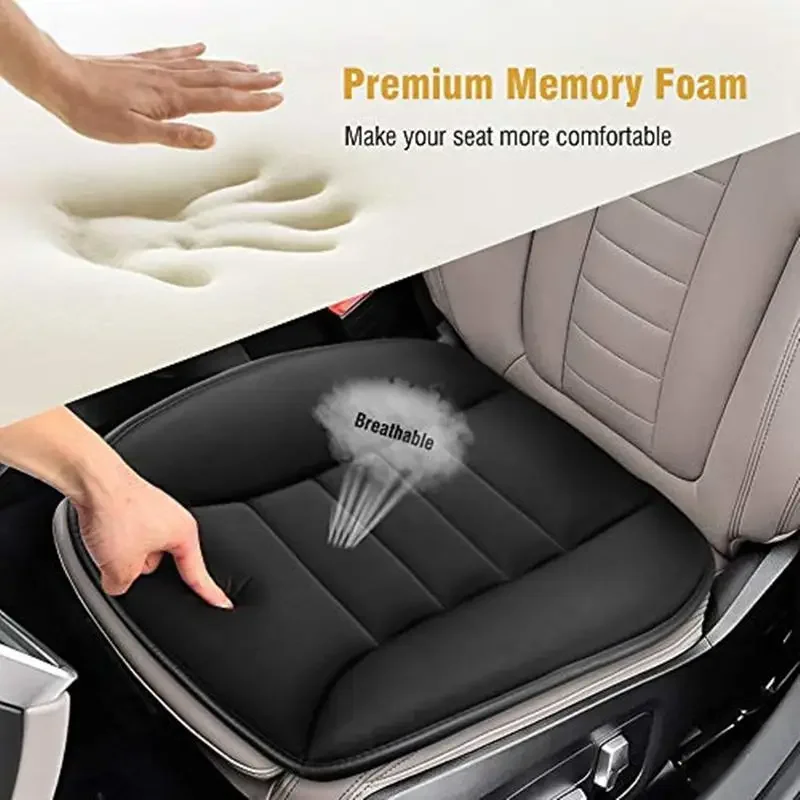 Car Seat Cushion Pad Memory Foam Mat for Auto Office Chair Back Sciatica Pain Relief Universal Car Seat Covers