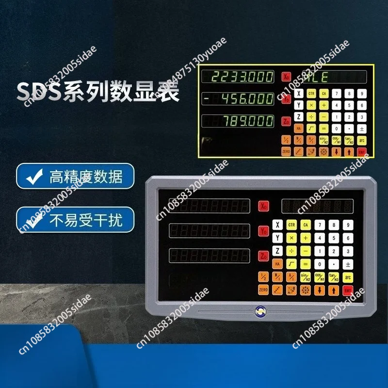 SDS6-2V 2 Axis Digital Readout Lathe Milling Machine Genuine Sino Digital Display Withing Mounting Arm