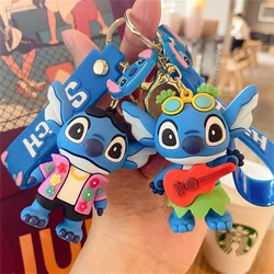 Stitch Toys Keychain Anime Figure Stitch Pendant Keychain Sweet Pink Angel Keychains Women Car Keyring Girl Birthday Gift