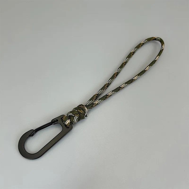 Geflochtenes Paracord-Schlüsselband für Outdoor-Camping-Rucksack mit Schnellverschluss-Karabinerhaken, Anti-Verlust-Handgelenkschlaufe, Wander-EDC-Werkzeug – Detail 6