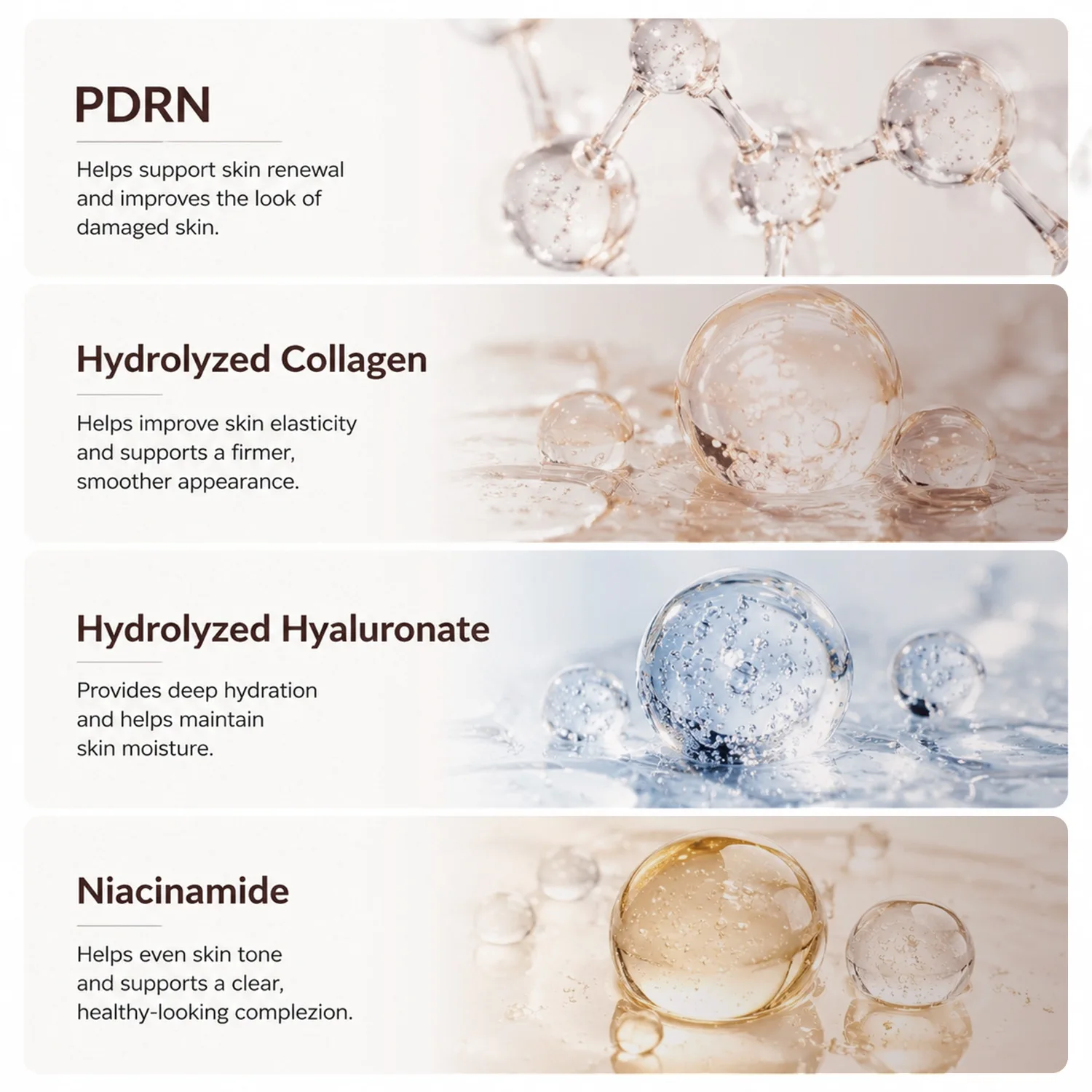 PDRN Moisturizing Cream- with 1200ppm PDRN, Hydrolyzed Collagen, Hyaluronate Niacinamide-Skin Renewal- Advanced Repair Skincare.