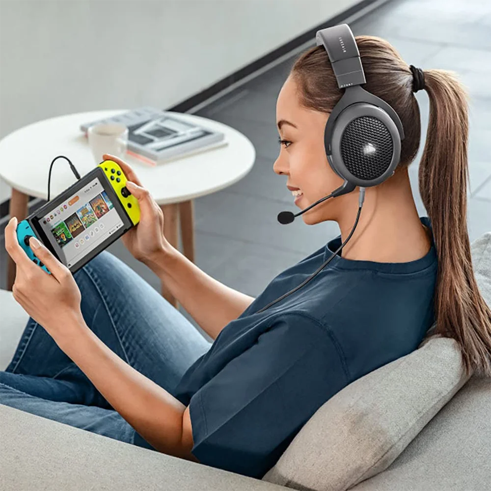 Gold-Plated Replacement Aux 3.5mm Game Mic Microphone Boom Foam for Corsair HS50 HS60 HS70 Pro SE Gaming Headsets Headphones