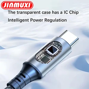 6A 120W USB A ke Tipe C Kabel Pengisi Daya Super Cepat Kabel Data Nilon untuk Xiaomi Redmi POCO Samsung dengan Kabel Tampilan Digital LED 12 penjualan terbaik tipe c ke usb a - №