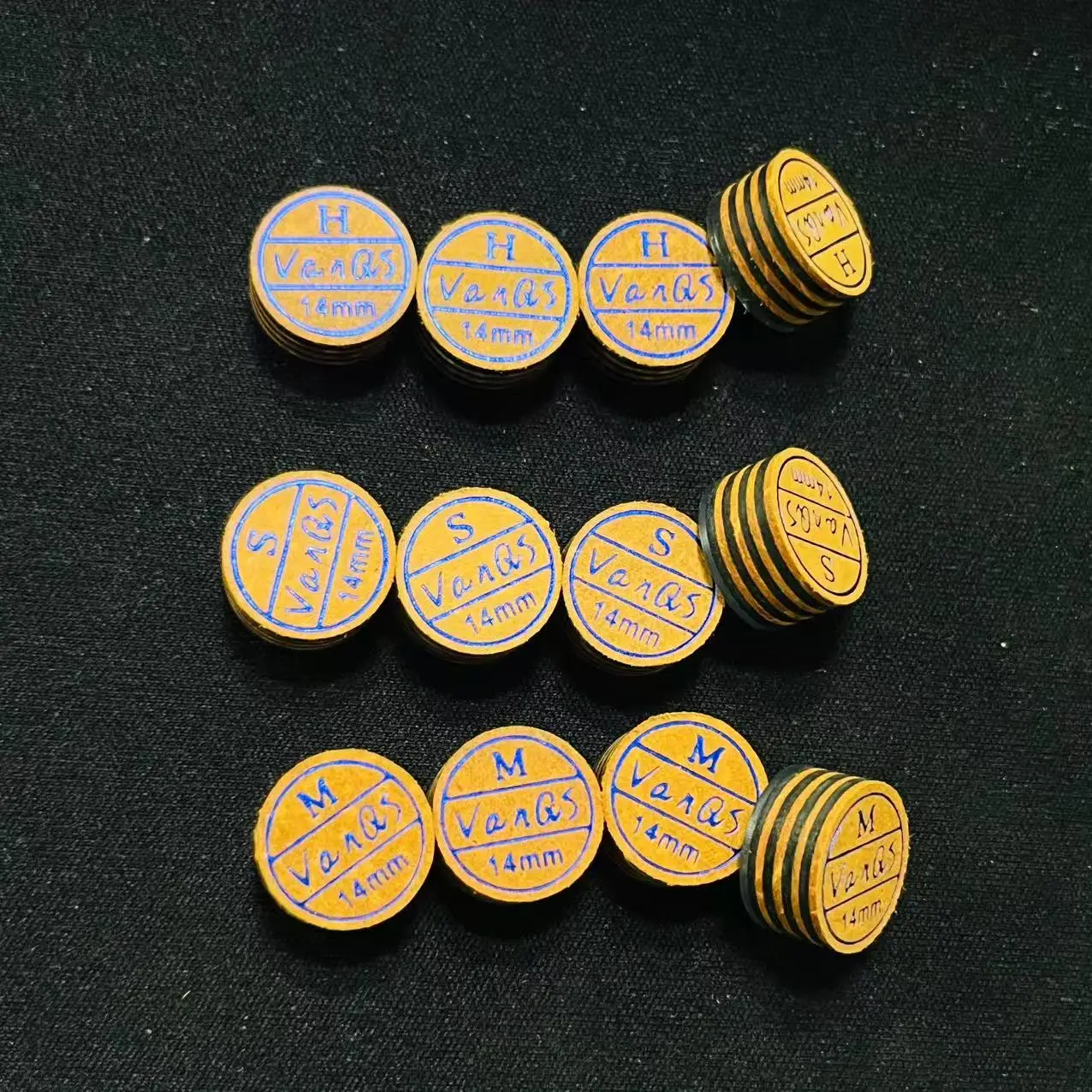 2025 ใหม่มาถึง VanQs คุณภาพสูง 14 มม.ขนาด 8 ชั้นหนังสระว่ายน้ํา CUE TIP สําหรับบิลเลียด CUE STICK