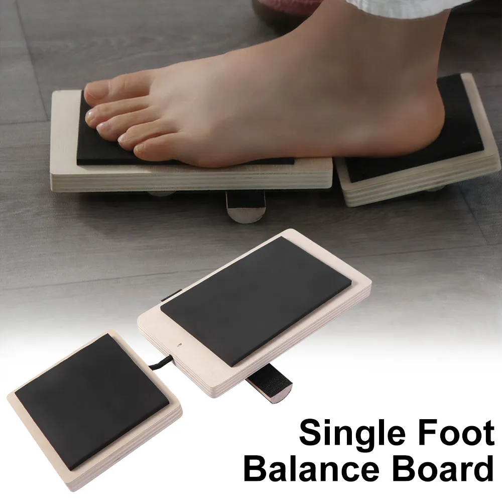 Wooden Ankle Balance Board Single Foot Trainer Sprained Ankle Foot Strengthener Trainer Ankle Strength Training