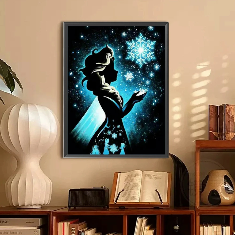 Disney Princess Silhouette 5D DIY Diamond Painting, Cartoon Art, Broderie, Strass, Cross Stitch Kit, Picture Mosaic Room Decor