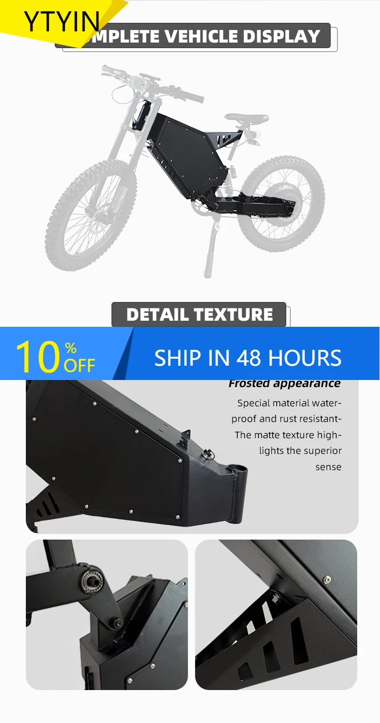 

YTYIN 20244 New Electric Bike Frame/carbon Race Bicycle Frame Suitable for Bike Seat and Motor Seat Enduro 72v12000/15000w