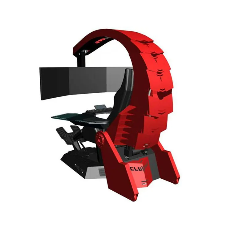 Ergonomic Adjustable Zero Gravity Recline Gaming Chair Support 3 Monitors Cluvens Unicorn Chair Cockpit With Heat And Massage