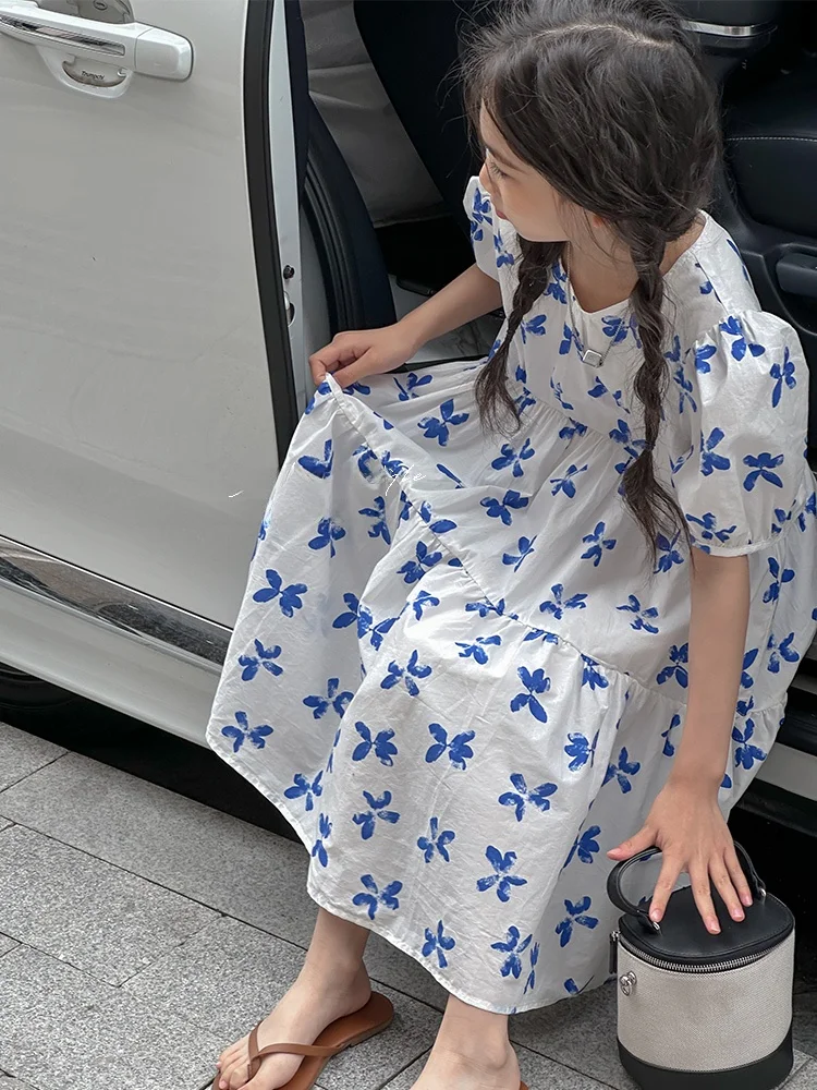 summer-floral-print-princ-dr-ort-sve-children's-clothing-girls'-dr-a-line-cotton-korean-sle-kids'-skirt