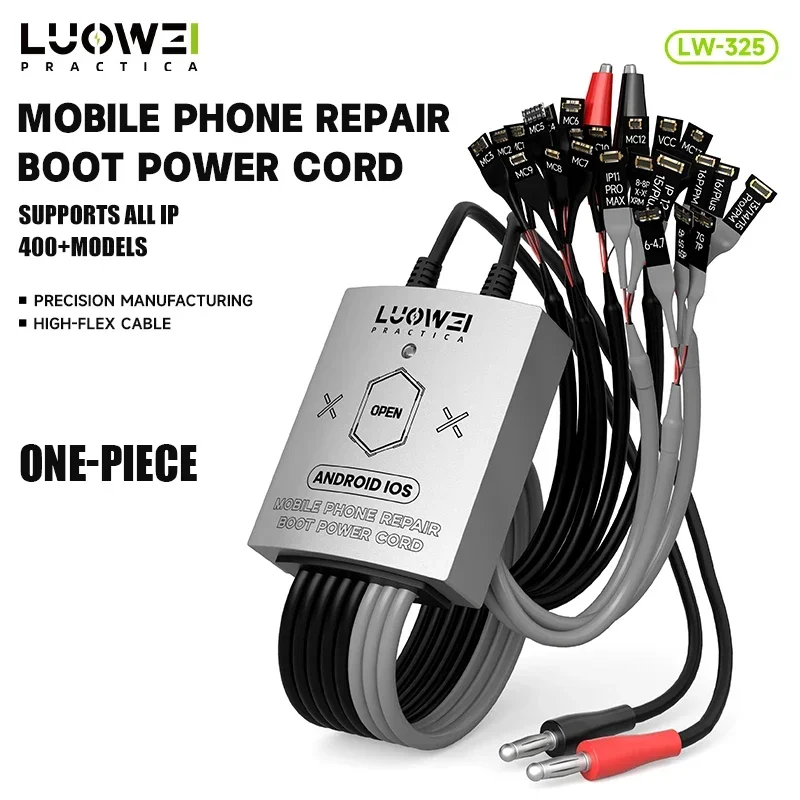 LUOWEI LW-325 Fast Power Boot Cable for iPhone 6-17 Pro Max & Samsung Huawei Xiaomi 400+ Android Models Motherboard Repair Tool