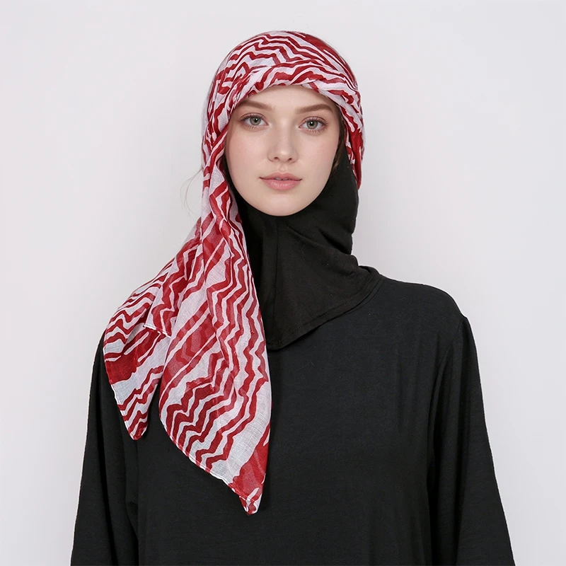 Luxury Brand Scarf Stripe Cotton Shawl Lady Wrap Large Pashmina Hijab Headband Scarves Islamic Turban Bufanda Foulard Stoles