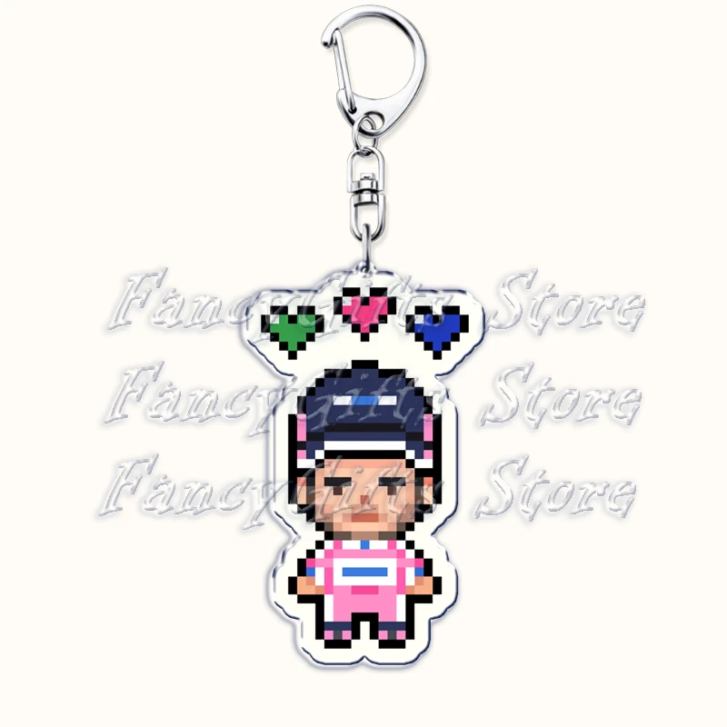 Hot Classic Fast Furious Pixel Racing Car Keychains for Accessories Bag Keyrings Jewelry Helmet Driver Player Fans Friends Gifts