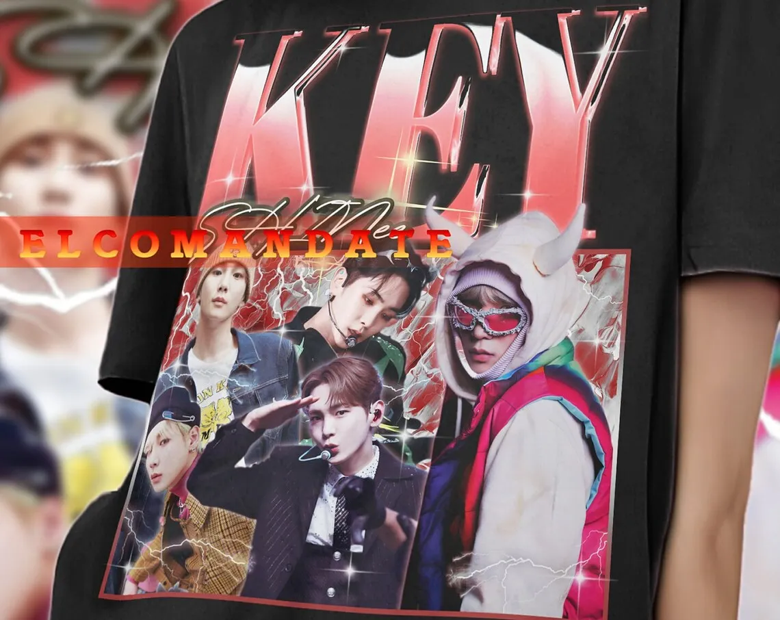 KEY SHINEE Vintage Shirt Key Shinee Homage Tshirt Key Shinee Fan Tees Key Shinee Retro 90s  Key Shinee Merch Gift