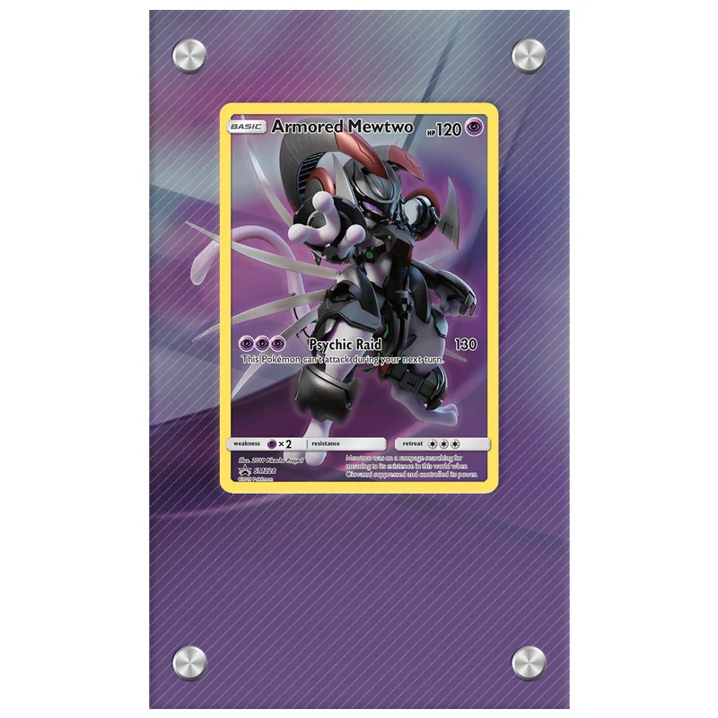 포켓몬 카드 벽돌 PTCG Admored Mewtwo Arceus Celebi Ogerpon 자체 제작 애니메이션 게임 확장 아트 선물 아크릴 보호 케이스 완구