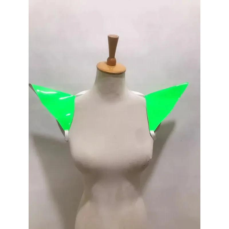 الفضة تحلق الكتف سترة تأثيري المرأة انقطاع الجاز منصات الكتف ملهى ليلي Dj Ds مرحلة الأداء اكسسوارات الهذيان Outfi