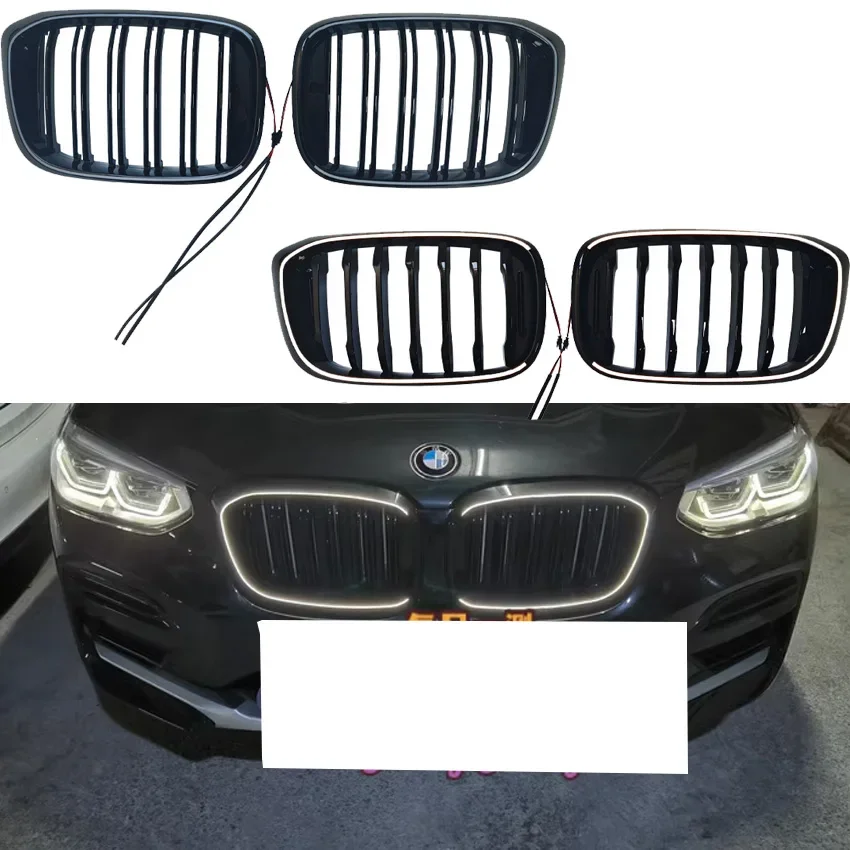 

New Design 2018 To 2021 For BMW X3 G01 Front Kidney Luminous Grille Led Light Grill Replacement Racing Grills Grilles Auto