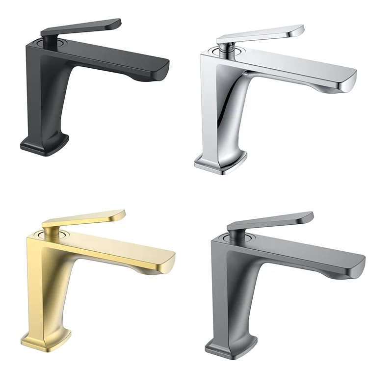 Modern Brush Gold Single-Hole Bathroom Mixer Accessories Faucet Deck Mounted Brass Sink Water Tap Wash Basin Tap