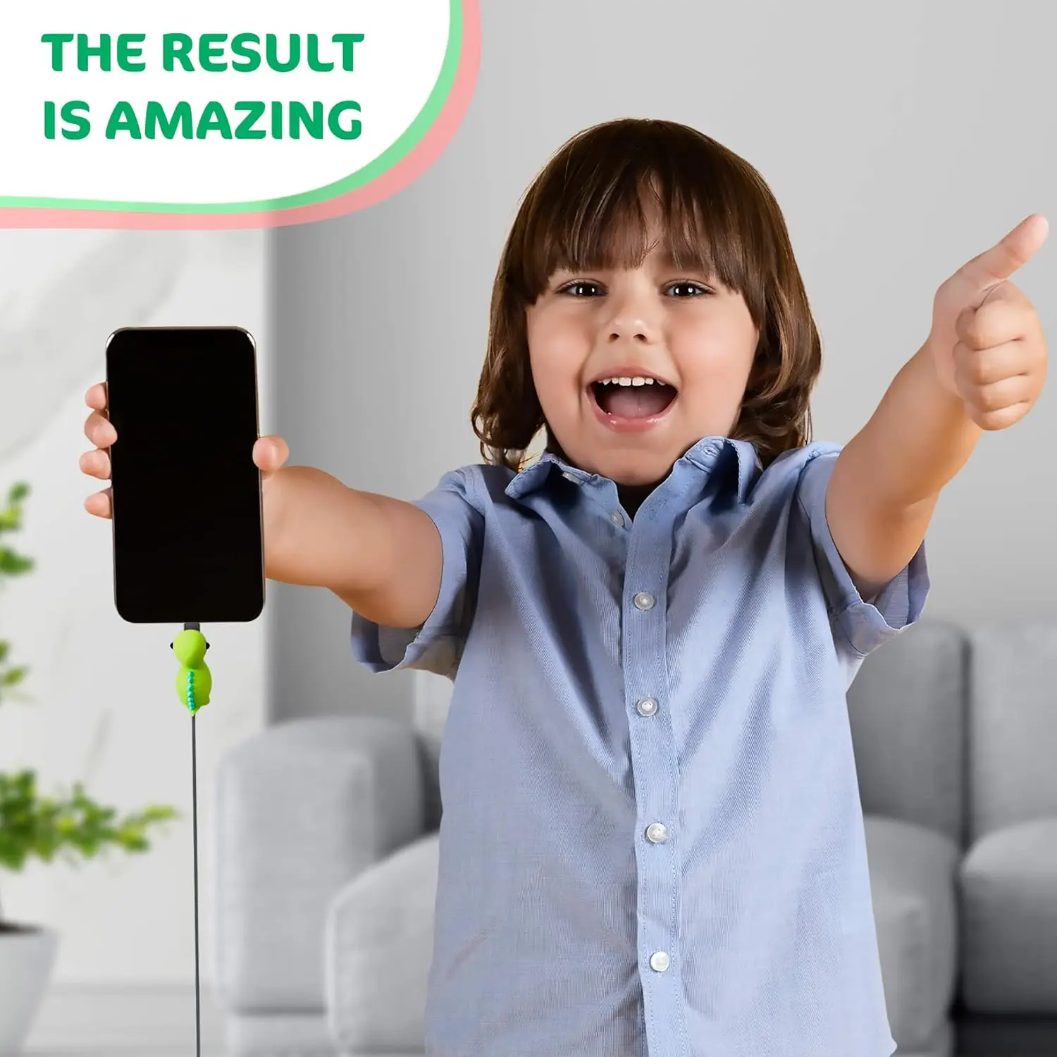 1pc Cute Pink & Green Dinosaur -C/Lightning Cable Protector - Anti-Break Charging Cord Saver, Adapter Compatible for IPhone IPad