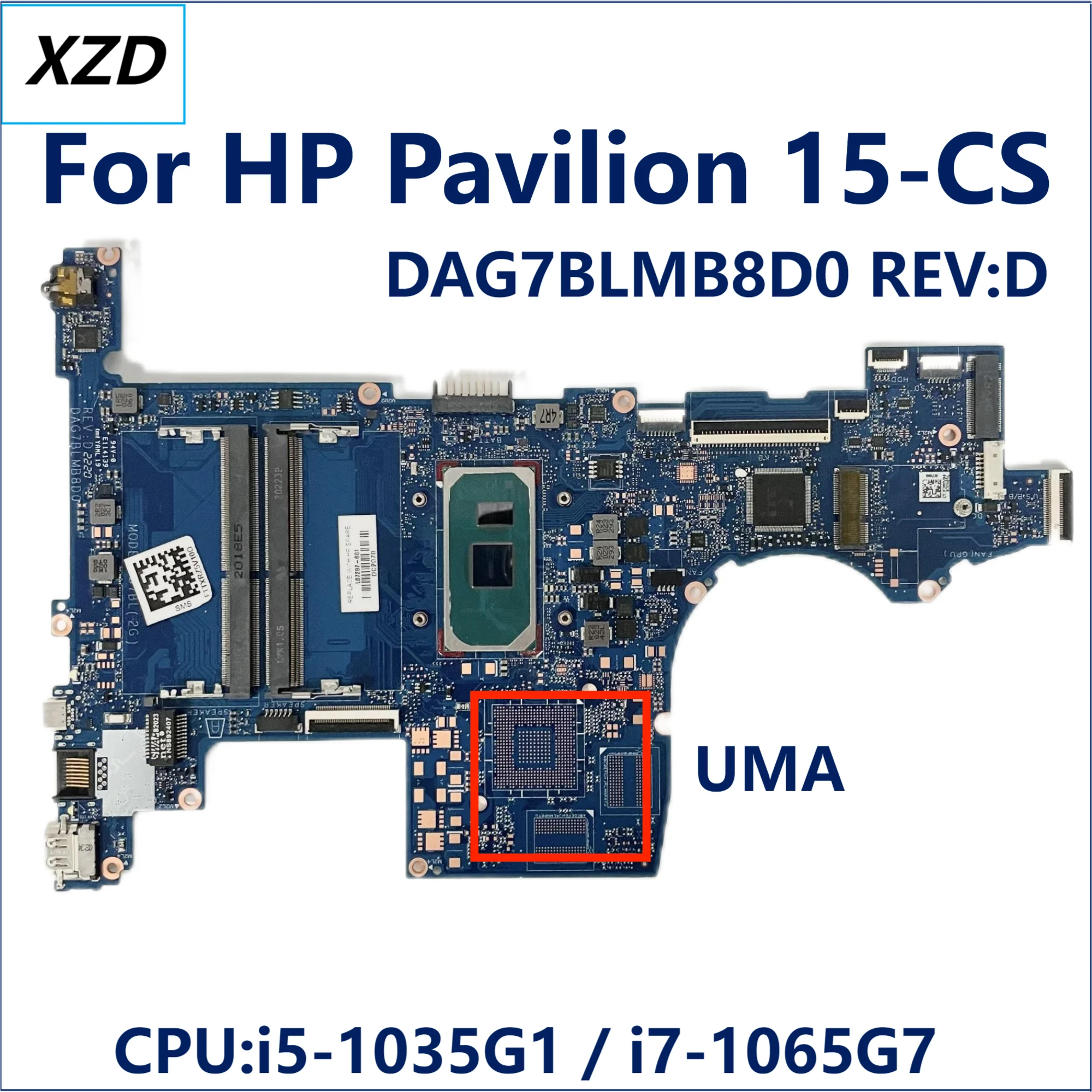 

Для материнской платы ноутбука HP Pavilion 15-CS DAG7BLMB8D0 L67287-601 L67288-601 L76585-601 i5 i7 10-го поколения UMA Материнская плата ноутбука