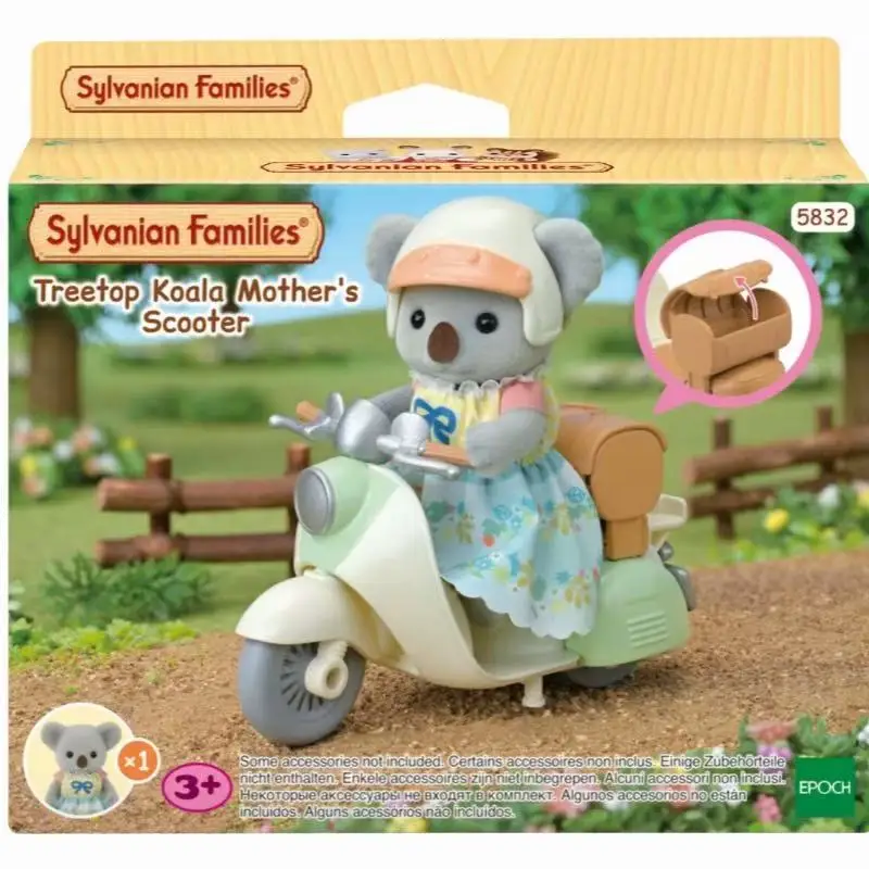 Sylvanian familles aveugle porte-clés figurines originales Koala moto jouet pour enfants jouets de cuisine fille jouets pour garçon