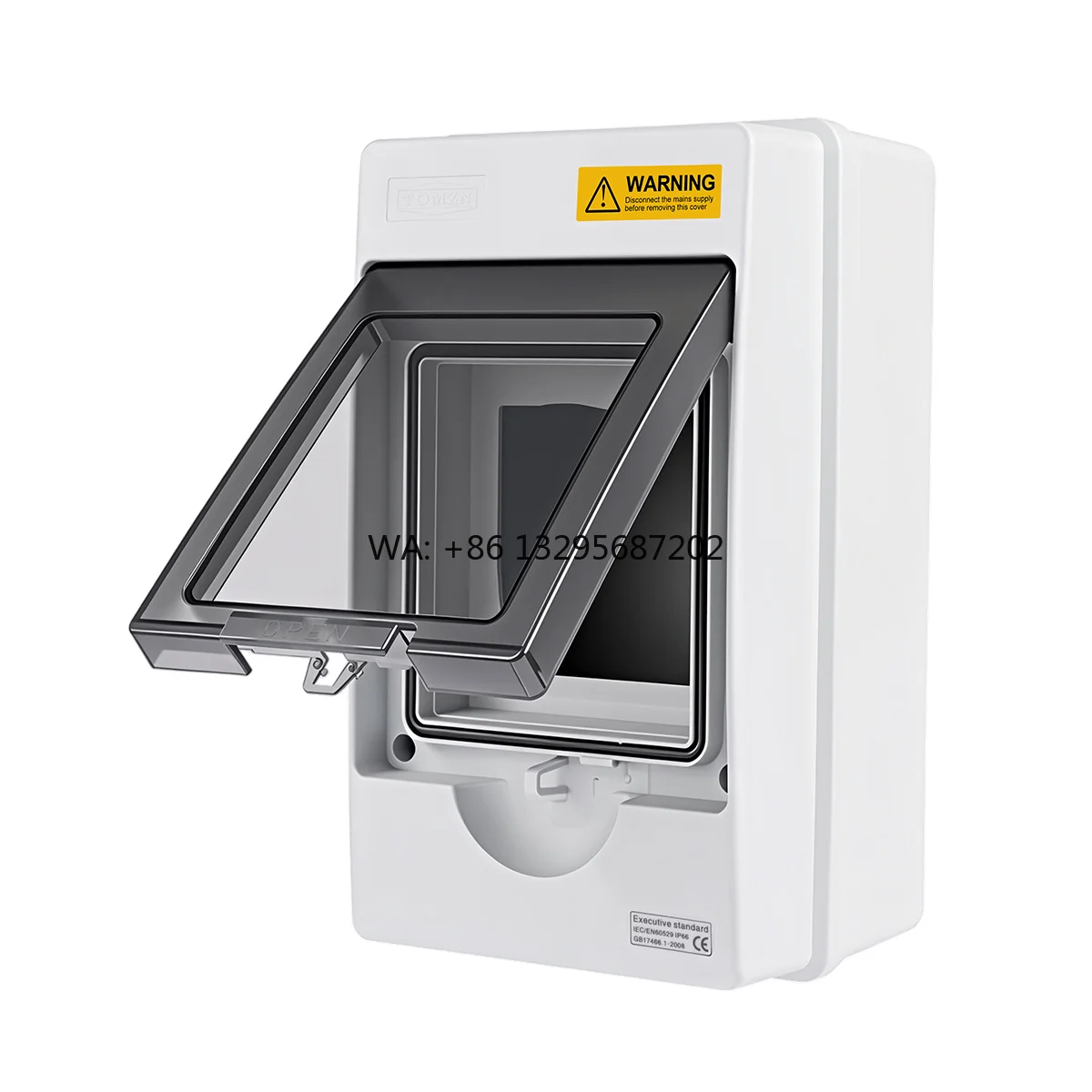 t-box125-mccb-ip66-ソーラー太陽光発電防水配電盤-tom7z-2p-500v-600v-1000v-100a-125a-abs対応