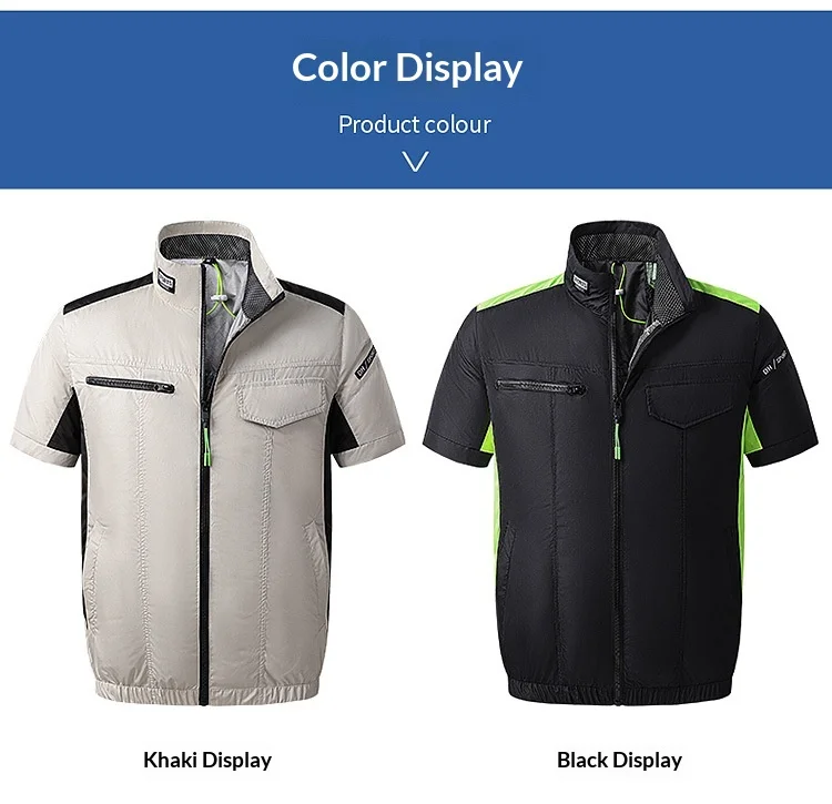 Unisex USB Cooling Vest With Wearable Fan 13 Hours Working Air Conditioned Short Sleeve For Outdoor Work Fishing Heat Relief