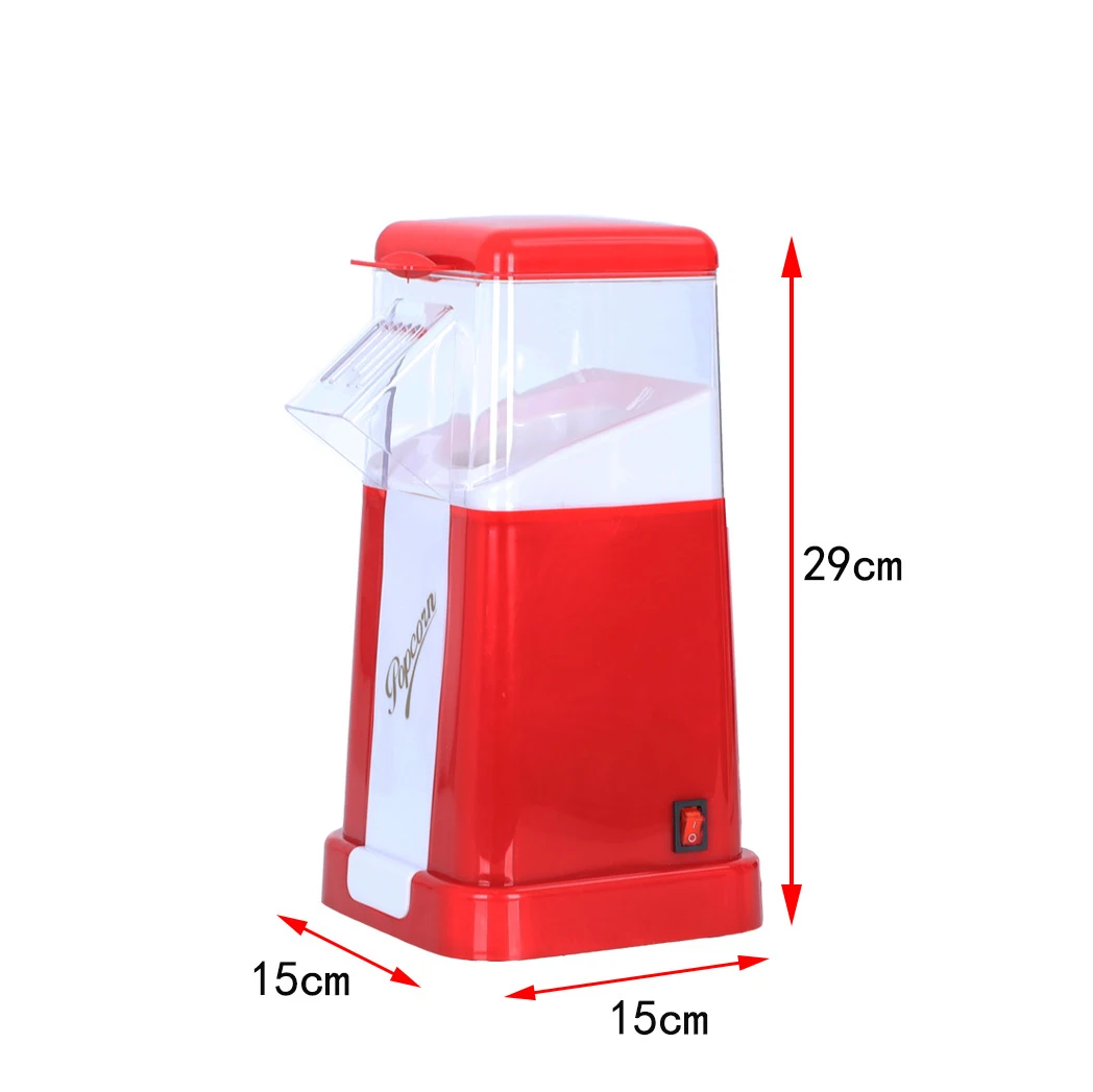 220V/110V Automatic Popcorn Maker Machine US / EU Plug for Home Powerful Fat Free Quick Preparation Household Kitchen Appliances