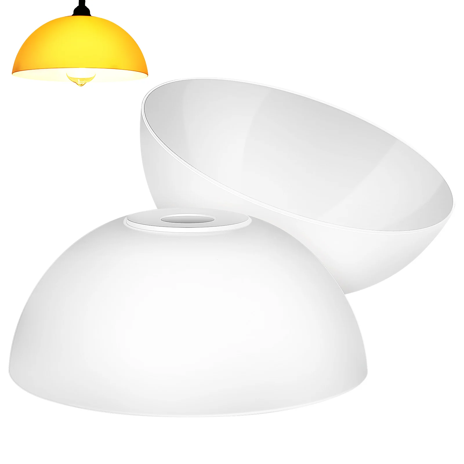 

2pcs Plastic Lamp Shade Replacement Simple Dome Lampshade For Ceiling Wall Floor Lights Lightweight Soften Bright Light Home