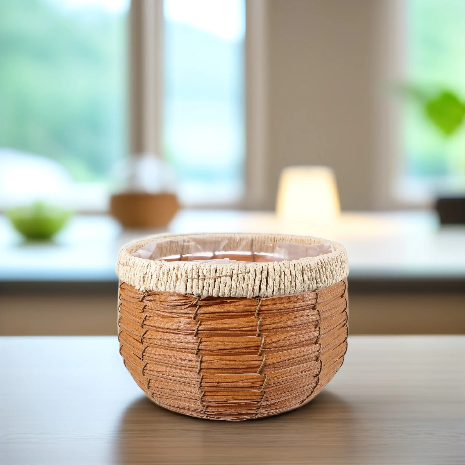 

Woven Flower Pot Wicker Basket for Plants Indoor Seagrass Planter Storage Decorative Multi Purpose Planting Basket