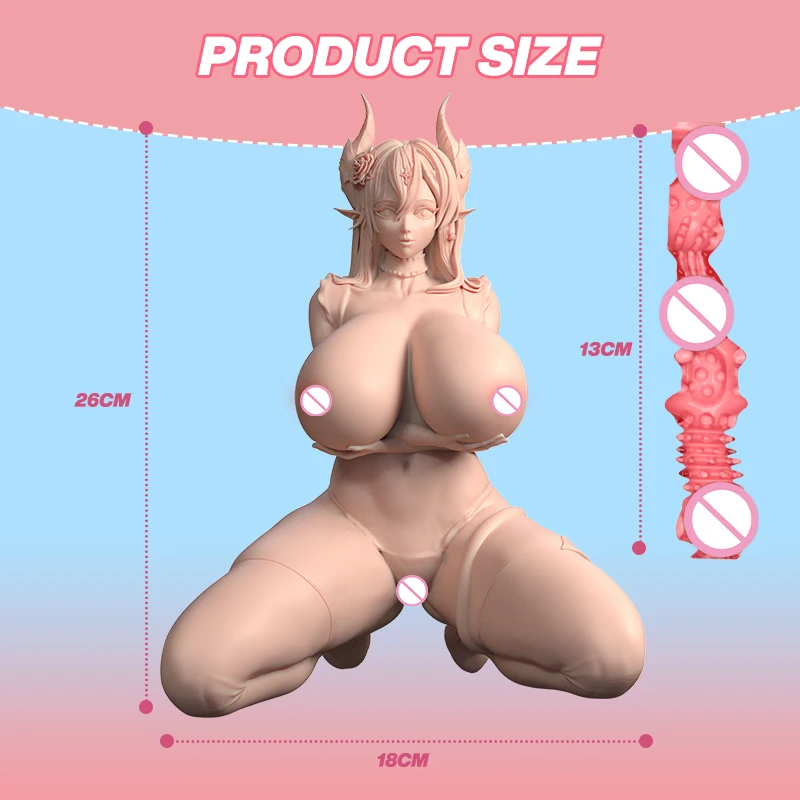 HESEKS Realistic Anime Figure Sex Doll For Male Silicone Artificial Vagina Masturbator Pocket Pussy Adult Toys For Men