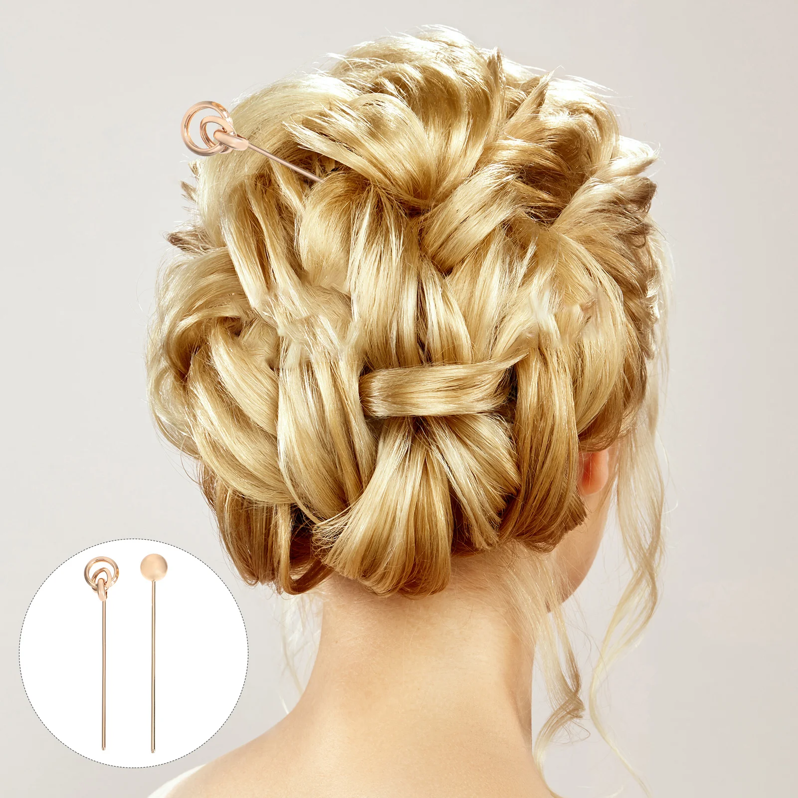 

2Pcs Aluminium Alloy Hair Sticks Elegant Vintage Hairpins for Women Girls Teens Smooth Touch and Durable Quality