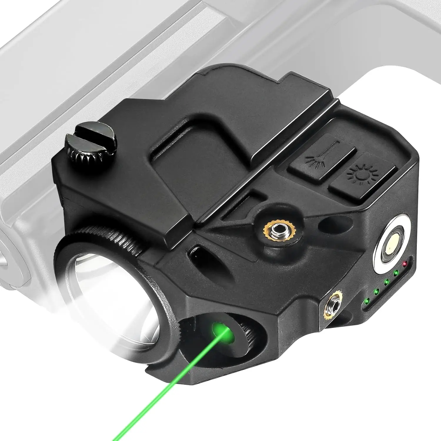 Viseur laser lampe de poche, pistolet à charge magnétique, viseur laser à point vert, combinaison laser compacte avec batterie au lithium intégrée