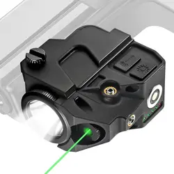 Flashlight laser sight, pistol magnetic charging green dot laser sight, compact laser combination with built-in lithium battery